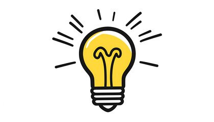 creative idea.Concept idea and innovation with paper light bulb on white background