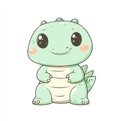 Obraz premium Cute cartoon dinosaur illustration, children's book, design