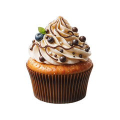 chocolate cupcake with cream