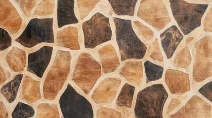 Fototapeta premium Abstract animal print pattern with brown and black textured background