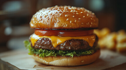 Tasty classic burger