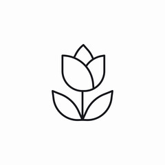 blossomed flower icon sign vector