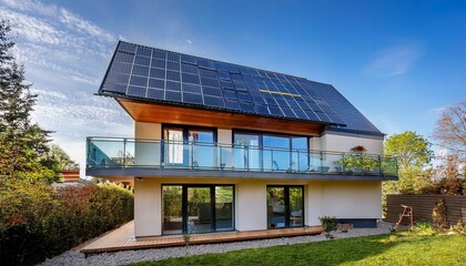 Obraz premium solar panels on the roof