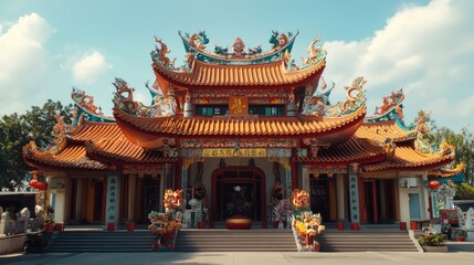 Chinese temple, Scenery temple.