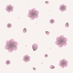 seamless pattern with pink flowers