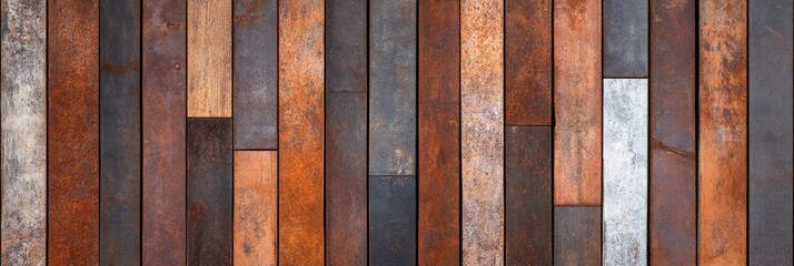 Rusty Metal and Weathered Wood Texture Background - Rustic, aged, industrial, textured, and natural.  The image evokes feelings of timelessness and resilience.