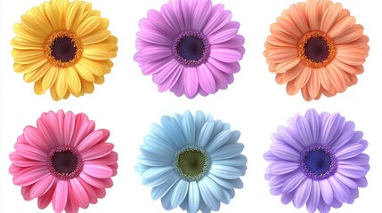 Vibrant Colorful Flowers Displaying Various Shades and Textures