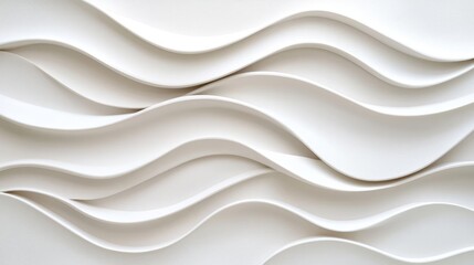 Fototapeta premium Abstract white wave pattern background design
