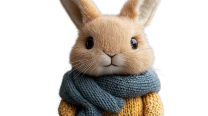 white rabbit isolated on white background 