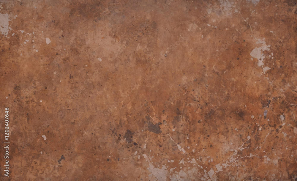 Poster a brown background with a few spots of color. the background is rough and textured, giving the impre