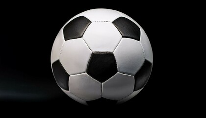 Fototapeta premium soccer ball isolated on black