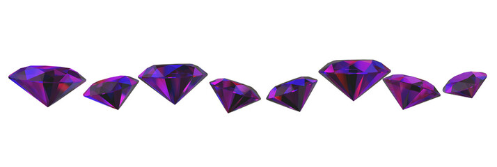 Obraz premium Set of Amethyst diamonds png 
