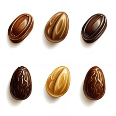 Obraz premium Gourmet Chocolate Coffee Beans Assortment Sweet Treats Confectionery