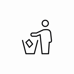 waste bin icon sign vector