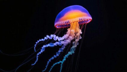 The Ethereal Beauty of a Vibrant Jellyfish