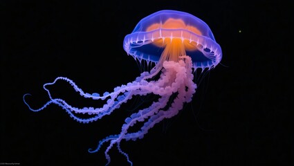 The Ethereal Beauty of a Vibrant Jellyfish