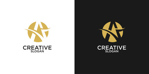 a letter modern logo design
