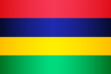 National flag of the Republic of Mauritius. Vector symbol