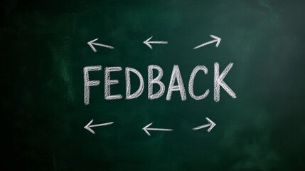 Feedback Concept on Chalkboard