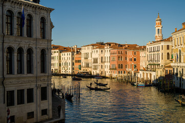 Venetian Canal Scene at Sunset