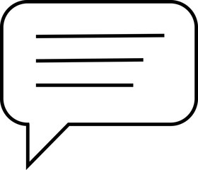 Chat message and Text line icon. Speech bubble symbol. Speech Bubble Collaboration Concept on isolated transparent background. Talk message Bubble chat icon, online communication, Conversation vector.