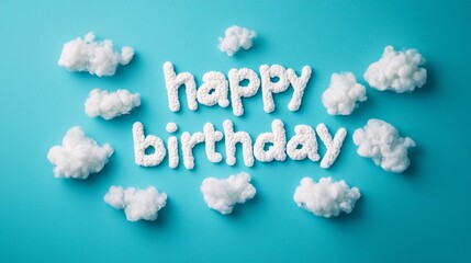 Fototapeta premium Happy Birthday Celebration Text