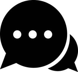 Chat message and Text flat icon. Speech bubble symbol. Speech Bubble Collaboration Concept on isolated transparent background. Talk message Bubble chat icon, online communication, Conversation vector.