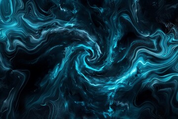 Obraz premium Dark swirling cosmic vortex resembling a black hole with glowing blue and white energy.