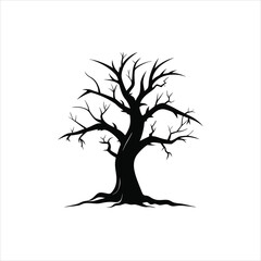 Decayed Tree Silhouette Vector Art Collection