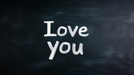 Obraz premium I love you written on chalkboard