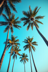 A Blue Sky With Palm Trees