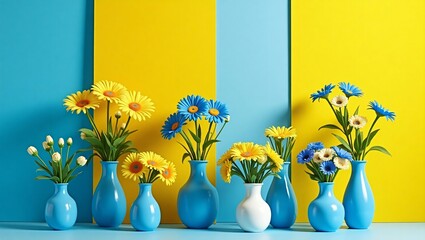 A Cheerful Fusion of Flowers and Geometric Art