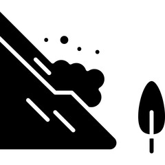 Snow Avalanche icon single vector illustration