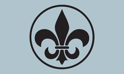  Heraldic symbol fleur de lis art vector illustration Hand drawn lettering phrase, Calligraphy t shirt design, Isolated on white background, Files for Cutting Cricut and Silhouette, EPS 10