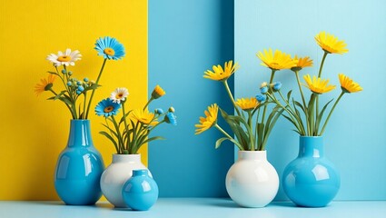 A Cheerful Fusion of Flowers and Geometric Art