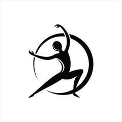 Modern Flexibility Icon Silhouette Perfect for Design Projects