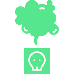 Toxic Fumes Release icon single vector illustration