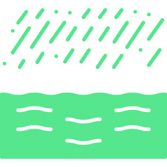 Water Flooding icon single vector illustration