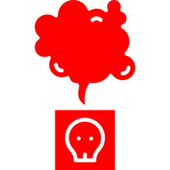 Toxic Fumes Release icon single vector illustration