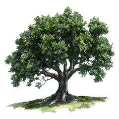 Oak Tree Clipart Vector Illustration