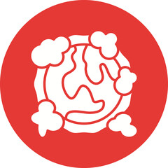 Global Pollution icon single vector illustration