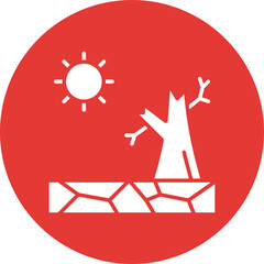 Drought icon single vector illustration