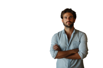 Confident Professional Man Crossed Arms Portrait Studio Shot Business Executive Corporate Success   