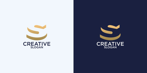 Letter s initial logo icon design template. elegant, modern, luxury.
