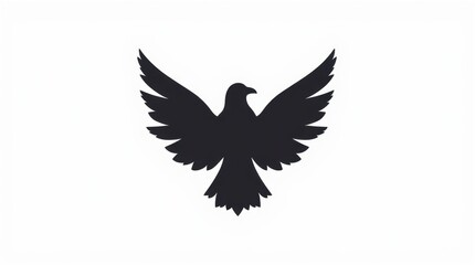 Obraz premium Sleek Minimalist Raven Logo Design