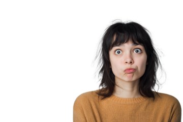 Confused Person, Open Mouth, Uncertainty, Questioning Expression, Doubt, Headshot, Portrait, Human  