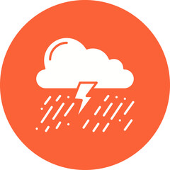 Thunderstorm icon single vector illustration