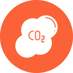 Carbon Dioxide Gas icon single vector illustration