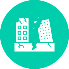 Earthquake II icon single vector illustration