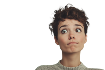 Skeptical Person Tilting Head, Doubtful Expression, Questioning Pose, Head Tilt, Suspicious,        